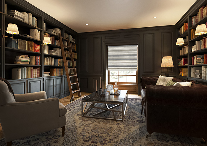 Ombre Velvet, Overcast - Twist&Fit Roman Blind - Image 6